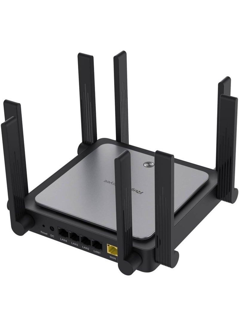 Ruijie RG-EW3200GX PRO Wi-Fi 6 Mesh Router – 3200Mbps Speed, 4×4 MIMO, 8 High-Gain Antennas, Dual-Band, 192 Users, VPN, IPTV Support, Parental Controls, 1 WAN & 4 LAN Ports, Repeater/Router/AP/WISP Modes, IPv6, APP Management, Compact Design | RG-EW3200GX PRO - Image 2